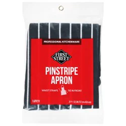 First Street Pin Stripe Black Apron