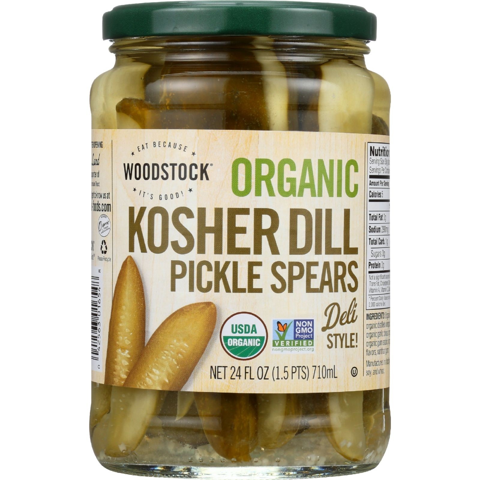 Woodstock Organic Dill Pickle Spears 24 oz Shipt
