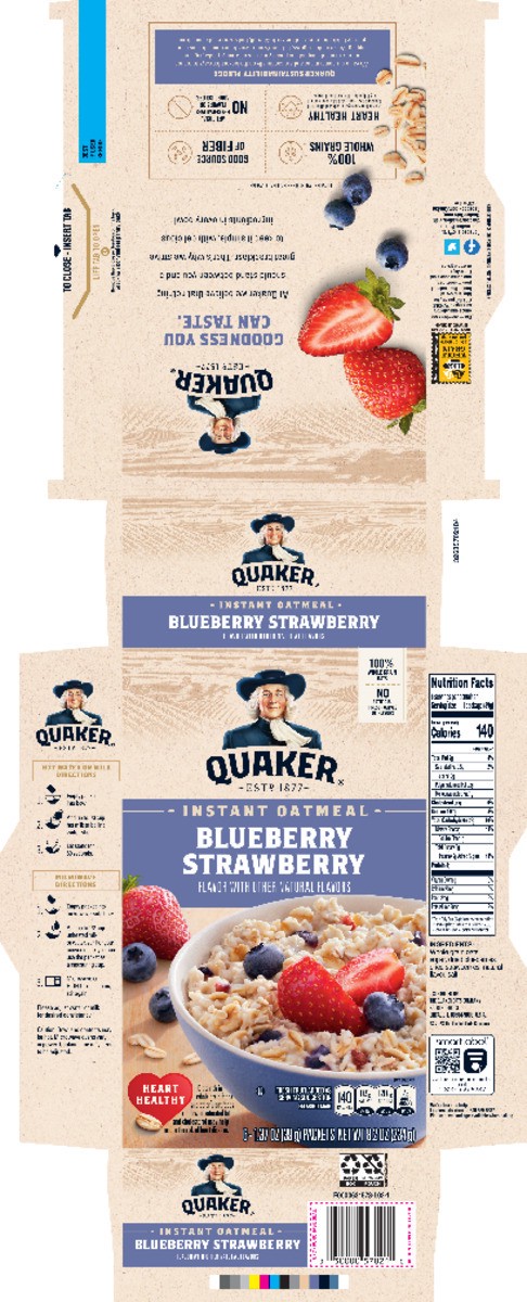 slide 10 of 11, Quaker Instant Oatmeal Blueberry Strawberry 1.37 Oz 6 Count, 8.2 oz