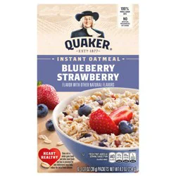 Quaker Instant Oatmeal Blueberry Strawberry - 6 ct