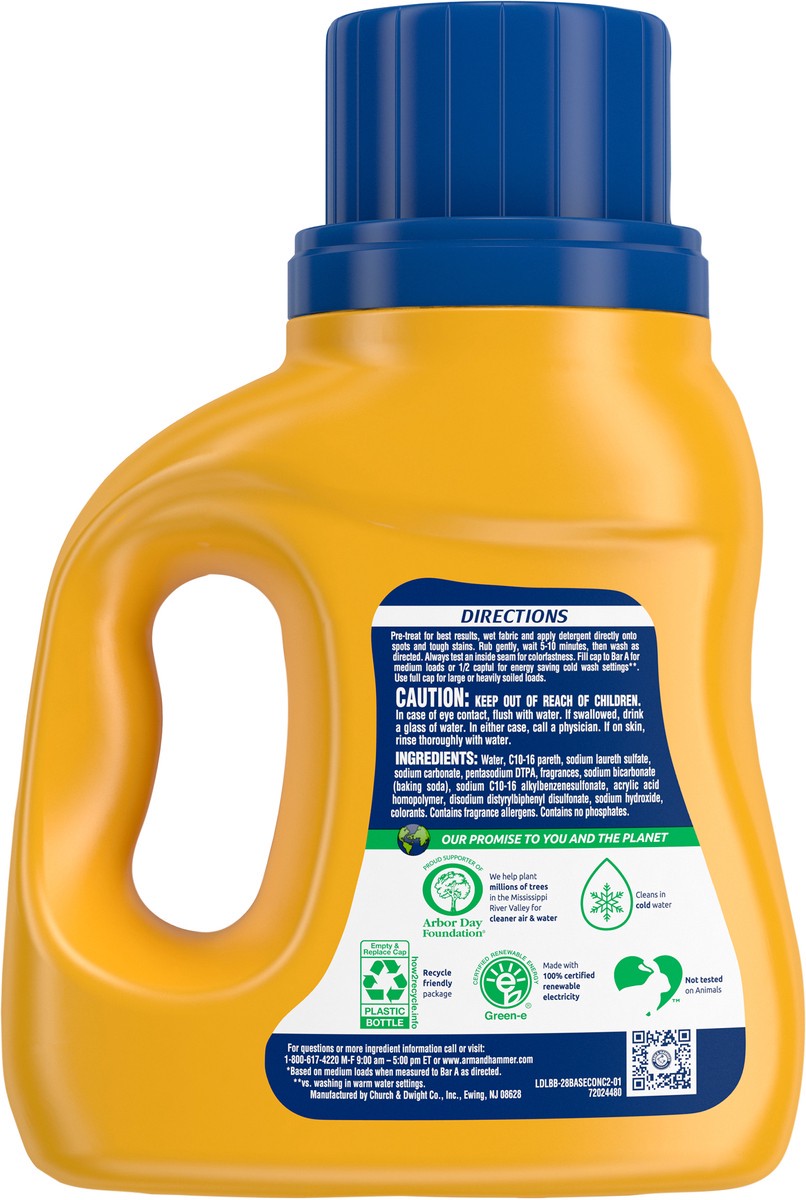 slide 7 of 12, ARM & HAMMER Clean Burst, 28 Loads Liquid Laundry Detergent, 28 Fl oz, 28 fl oz