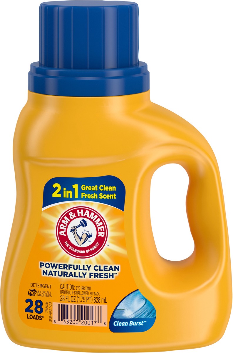 slide 2 of 12, ARM & HAMMER Clean Burst, 28 Loads Liquid Laundry Detergent, 28 Fl oz, 28 fl oz