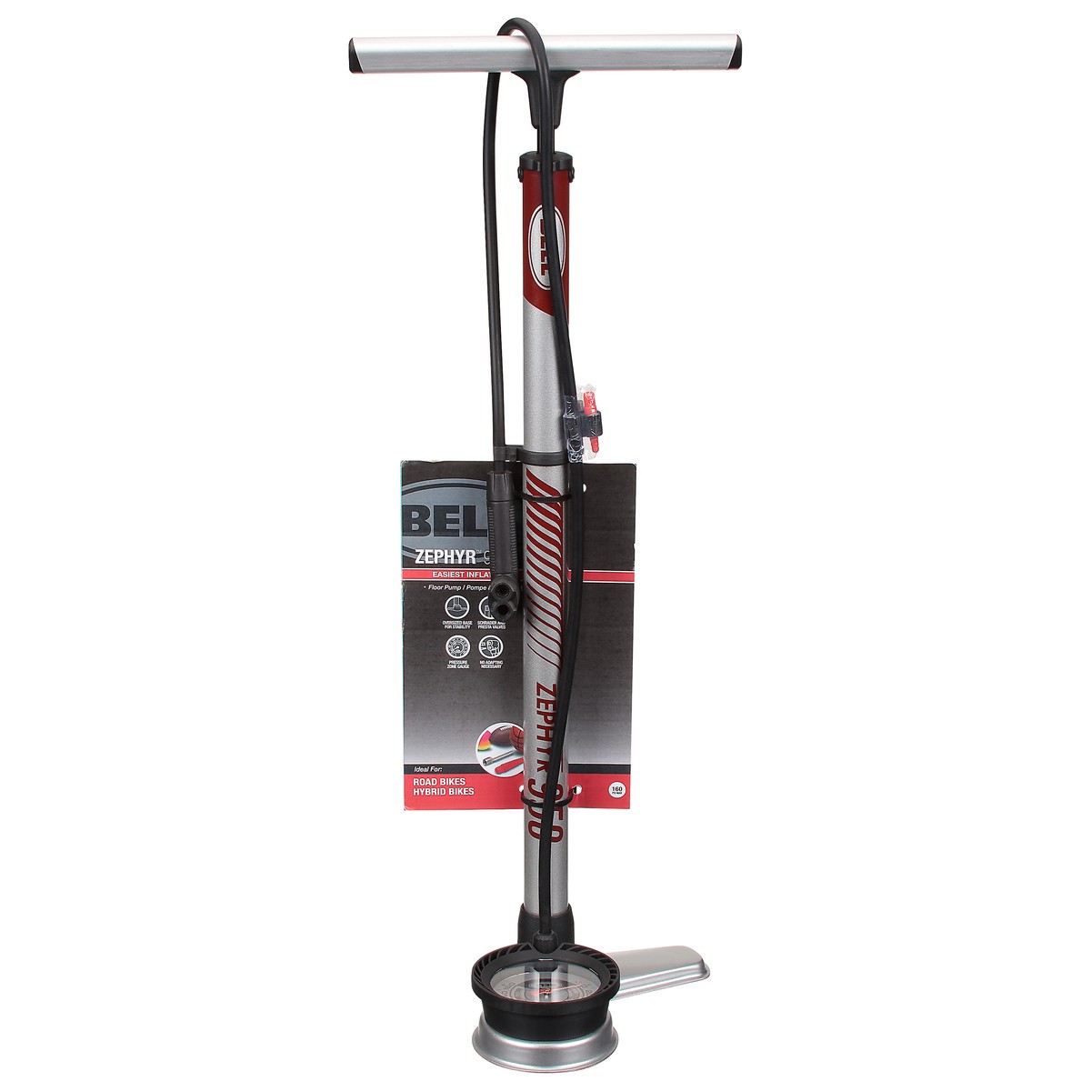 slide 1 of 10, Bell Bicycle Floor Pump, 1 ct