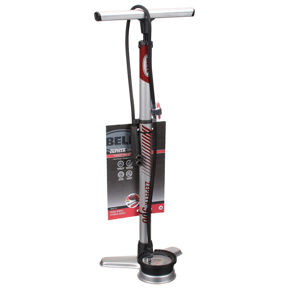 slide 8 of 10, Bell Bicycle Floor Pump, 1 ct