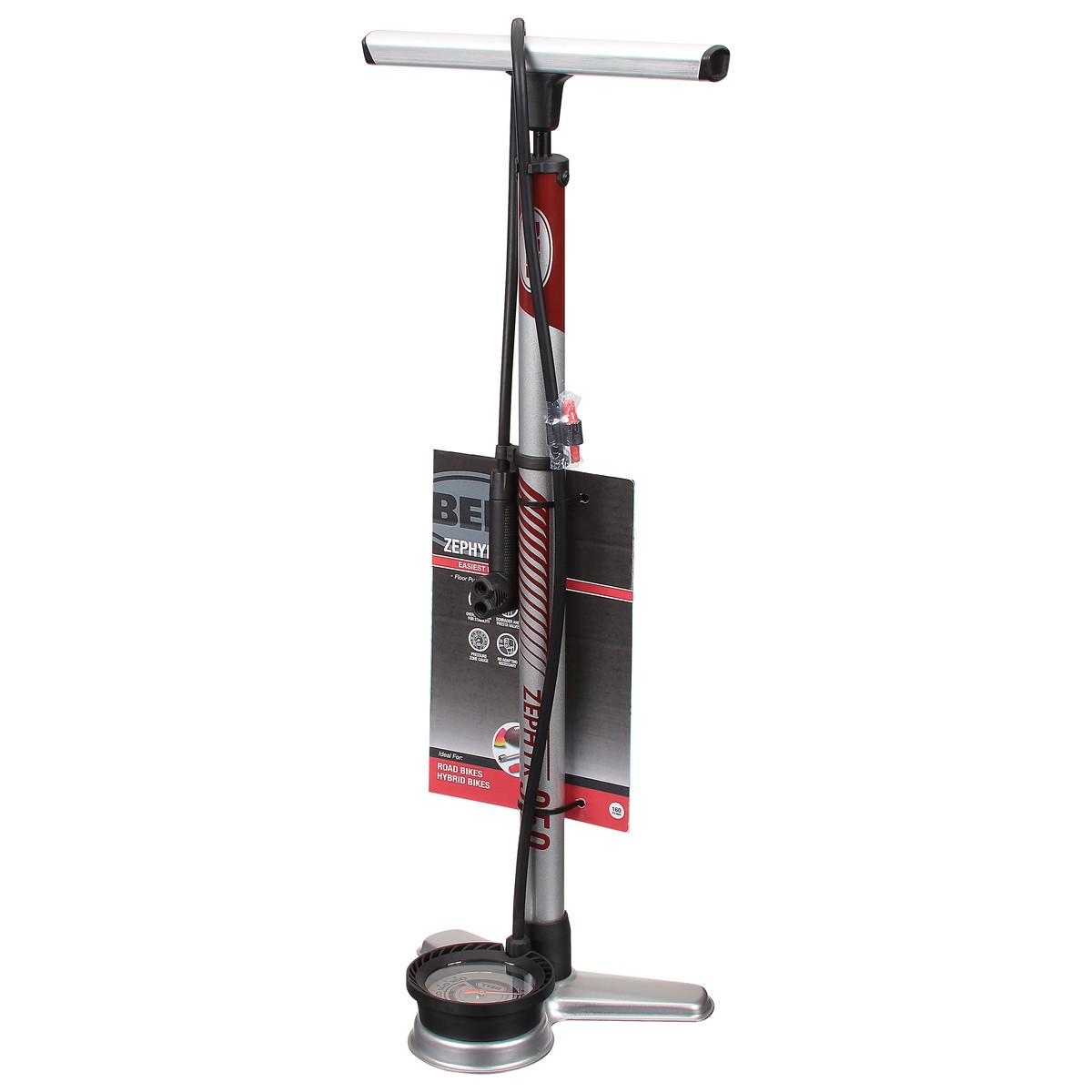 slide 10 of 10, Bell Bicycle Floor Pump, 1 ct