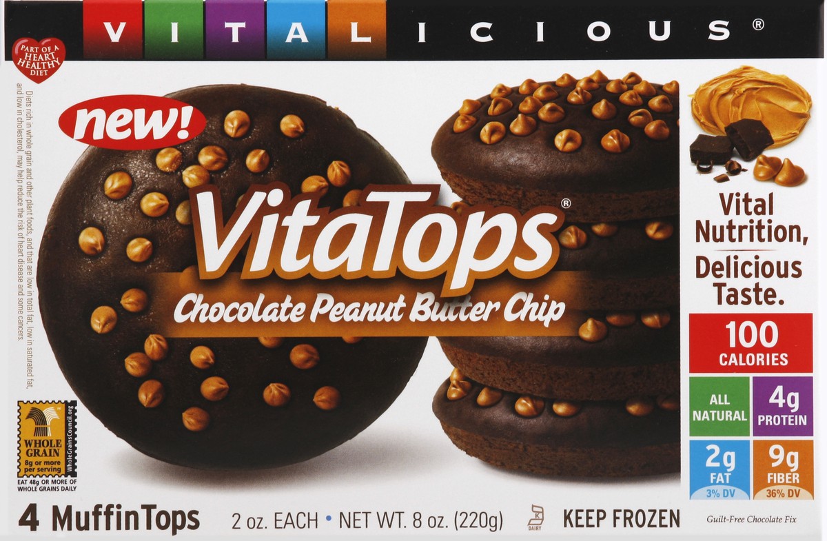 slide 1 of 4, VitaTops Muffin Tops 4 ea, 4 ct