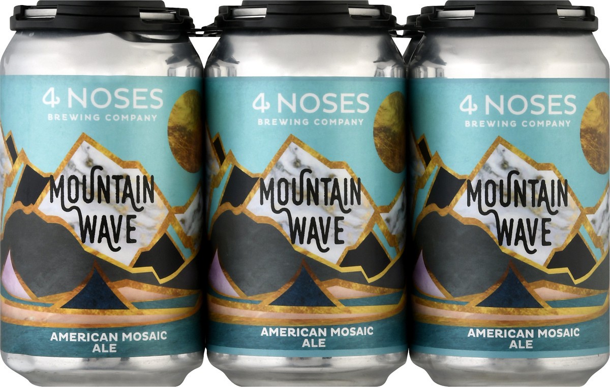 slide 7 of 8, 4 Noses Brewing Company, Mountain Wave American Mosaic Ale 6Pk, 12 fl oz