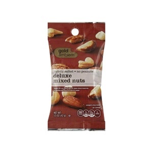 slide 1 of 1, CVS Gold Emblem Deluxe Mixed Nuts Lightly Salted, 1.5 oz; 42 gram