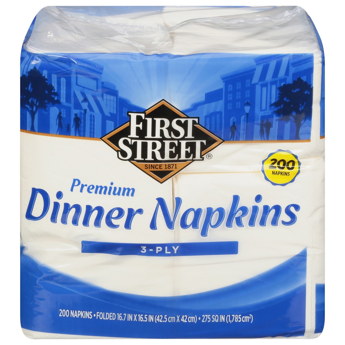 slide 4 of 4, First Street Premium 3Ply Dinner Napkins, 200 ct