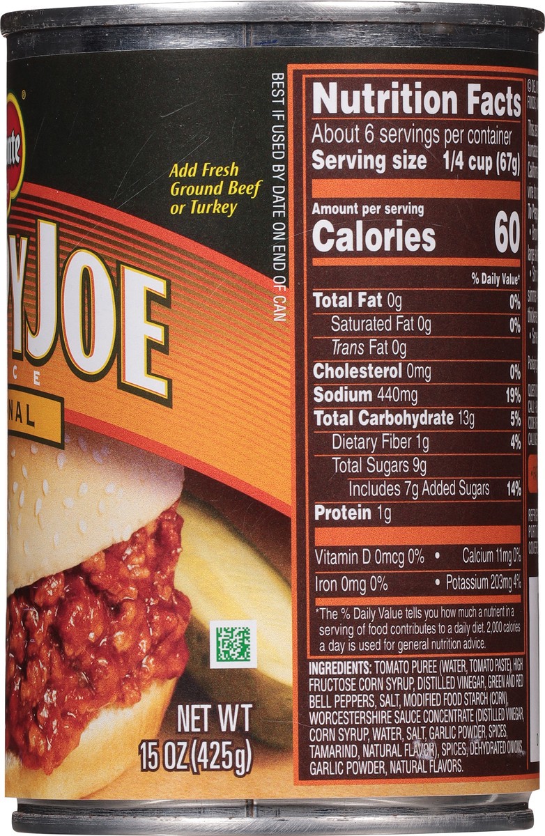 slide 8 of 9, Del Monte Original Sloppy Joe Sauce, 15 oz