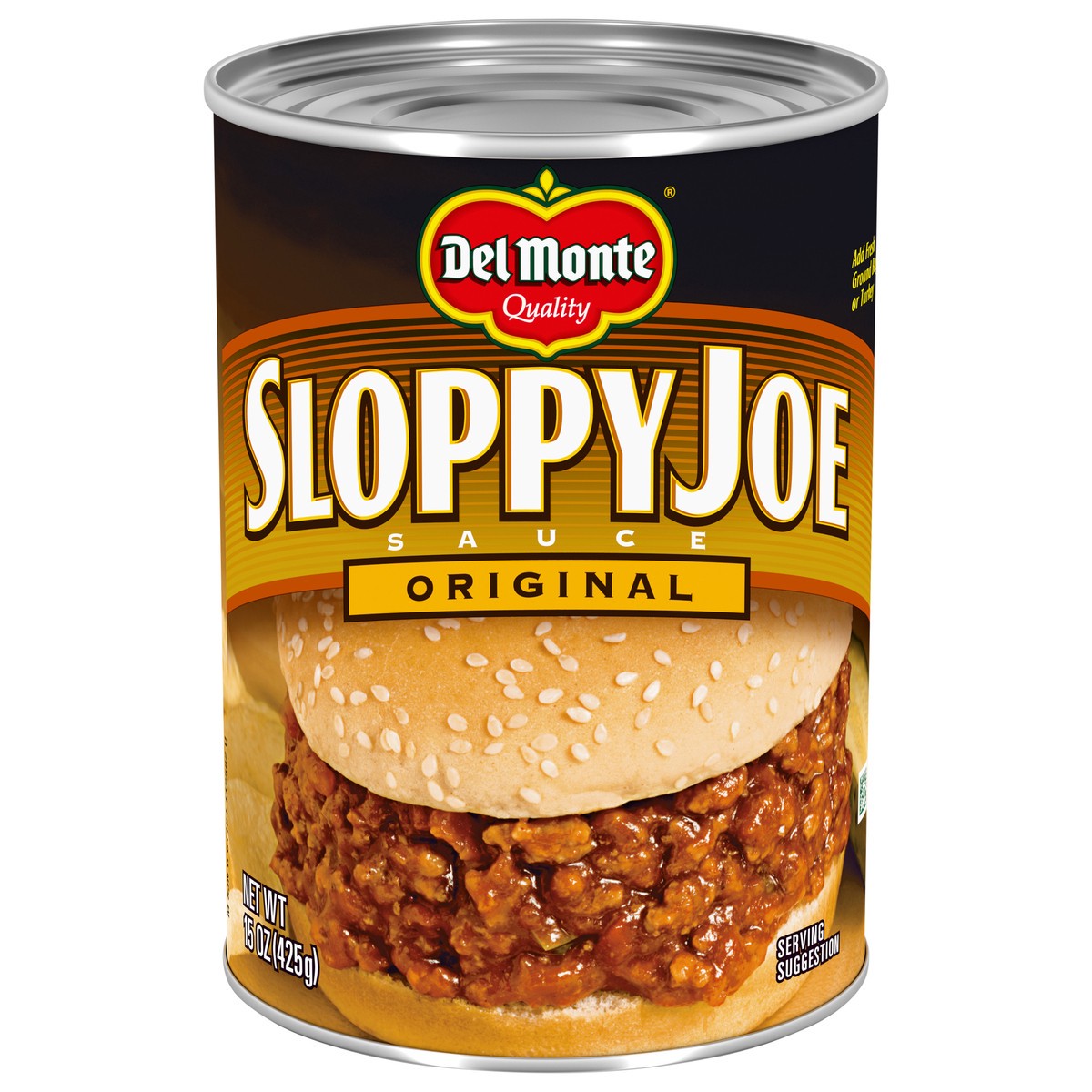 slide 1 of 9, Del Monte Original Sloppy Joe Sauce, 15 oz Can, 15 oz