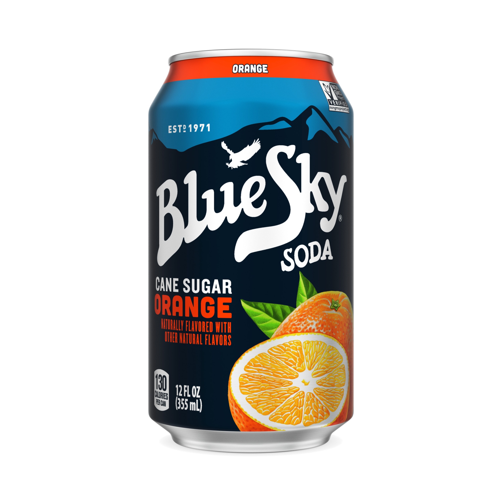 slide 2 of 2, Blue Sky Orange Soda, 6 ct; 12 fl oz