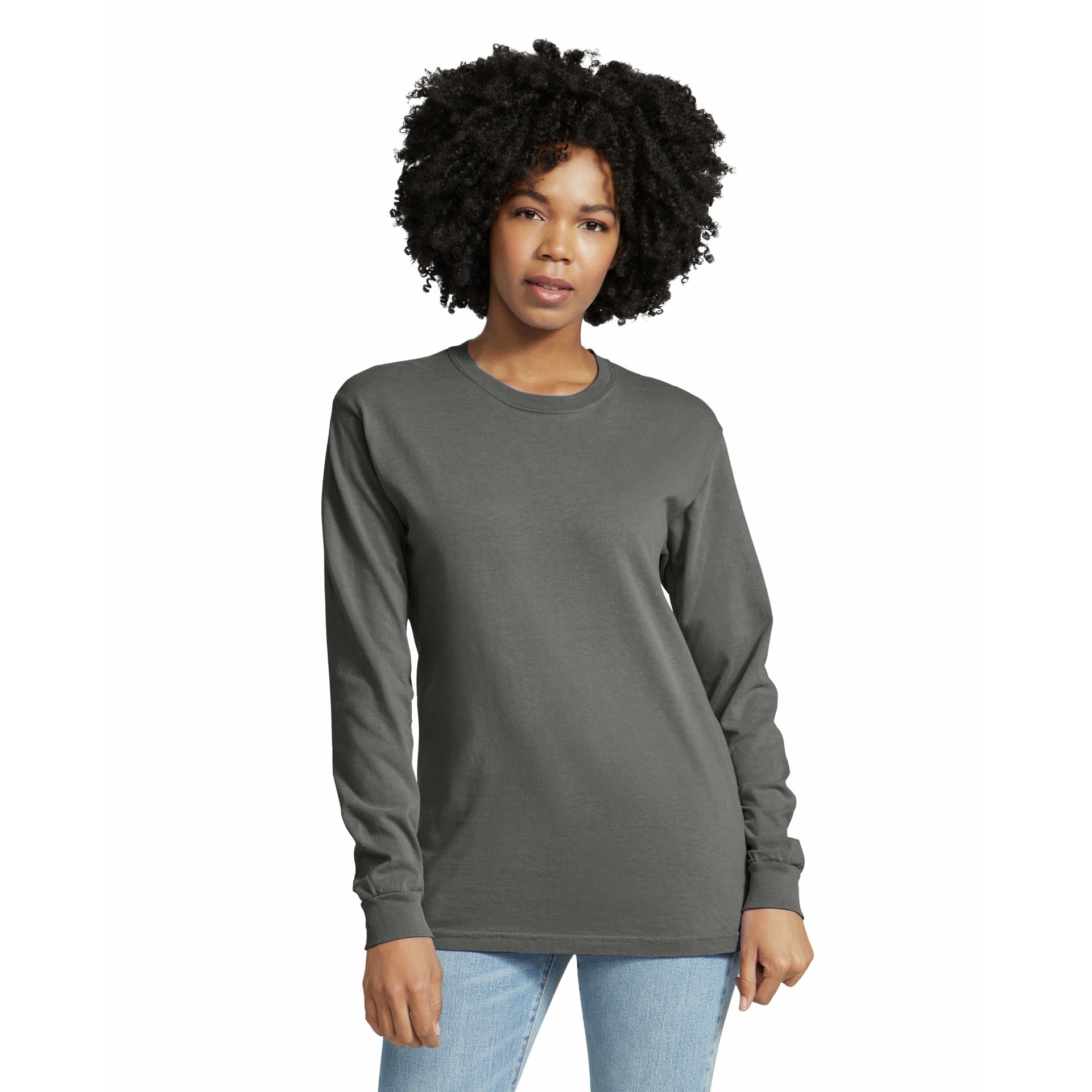 slide 2 of 2, Gildan Comfort Colors Heavyweight Long Sleeve Adult Unisex T-Shirt, XL