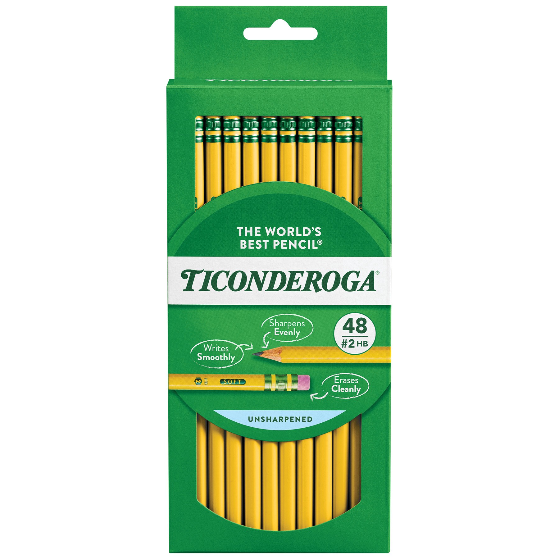 slide 1 of 5, Ticonderoga Wooden Pencils 48ct, #2 HB Soft, Yellow, 48 Ct, 48 ct