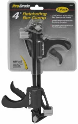 Pro-Grade Mini Ratcheting Bar Clamp - 4 Inch - 2 Pack