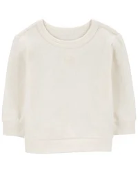 Carter's Baby Glitter Fleece Sweatshirt Ivory NB