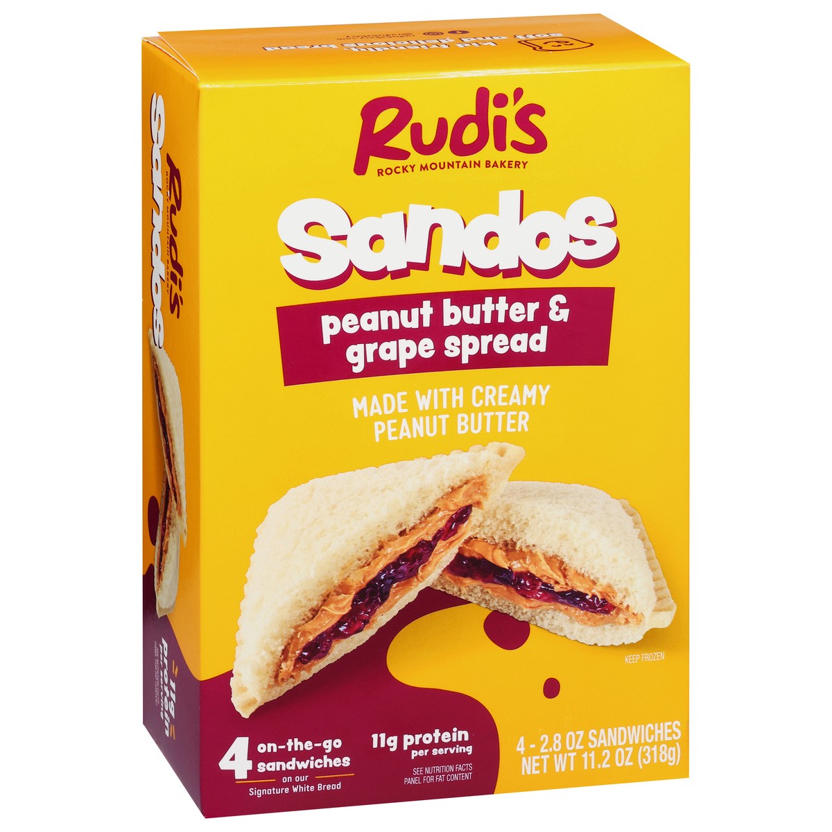 slide 13 of 17, Rudis Peanut Butter Grape Sandos, 2.8 oz