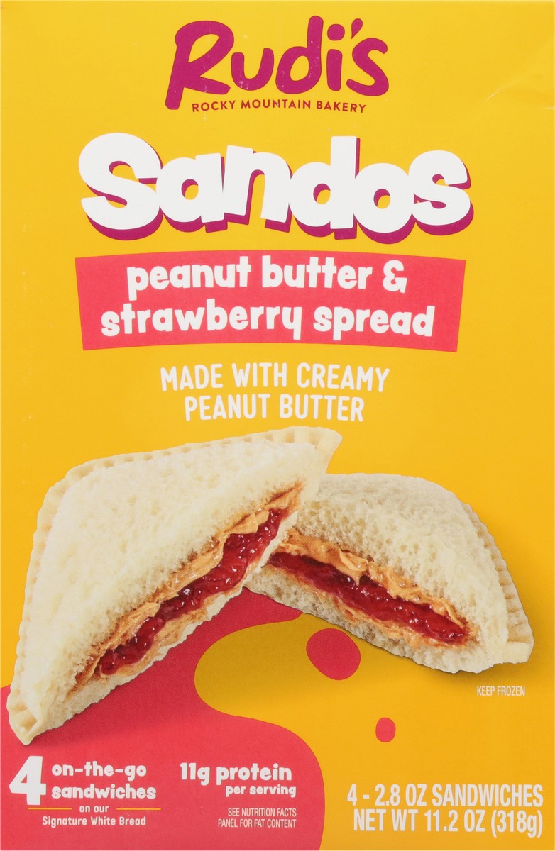 slide 8 of 16, Rudis Peanut Butter Strawberry Sandos, 2.8 oz