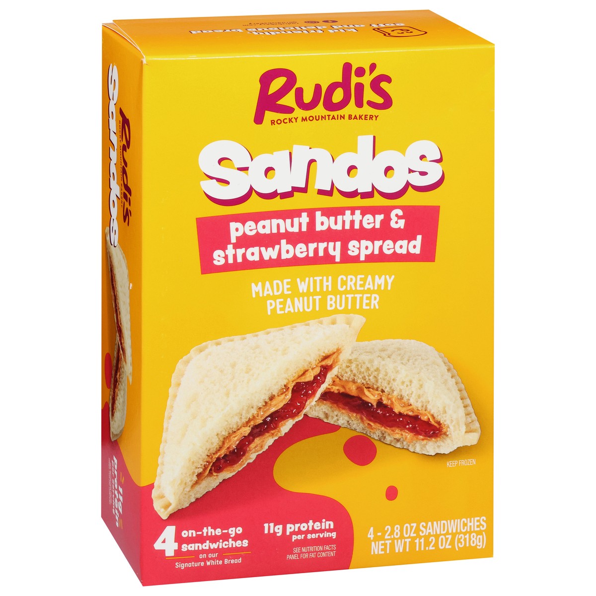 slide 12 of 16, Rudis Peanut Butter Strawberry Sandos, 2.8 oz