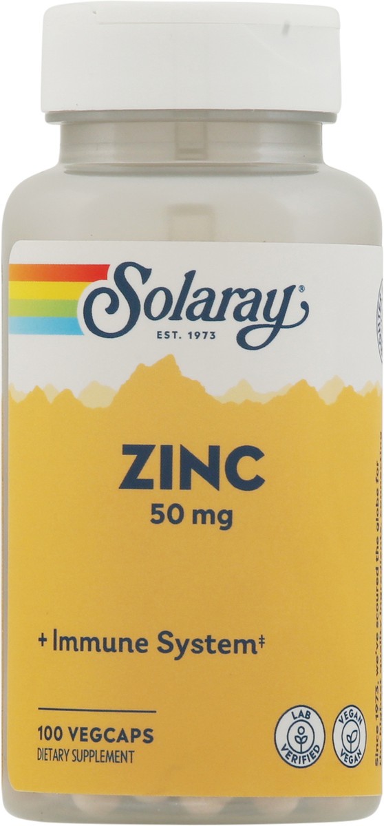 slide 11 of 12, Solaray 50 mg Zinc 100 Vegcaps, 100 ct