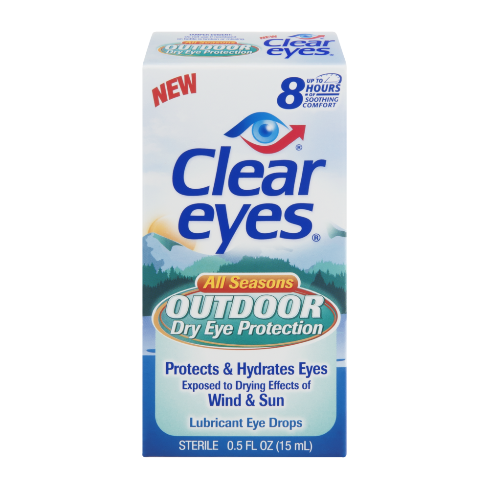 slide 1 of 4, Clear Eyes Clreye Outdoor Relief Drops, 0.5 oz