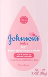 Johnson's Baby Body Soap Bar Gentle for Baby Bath and Skin Care, 3 oz