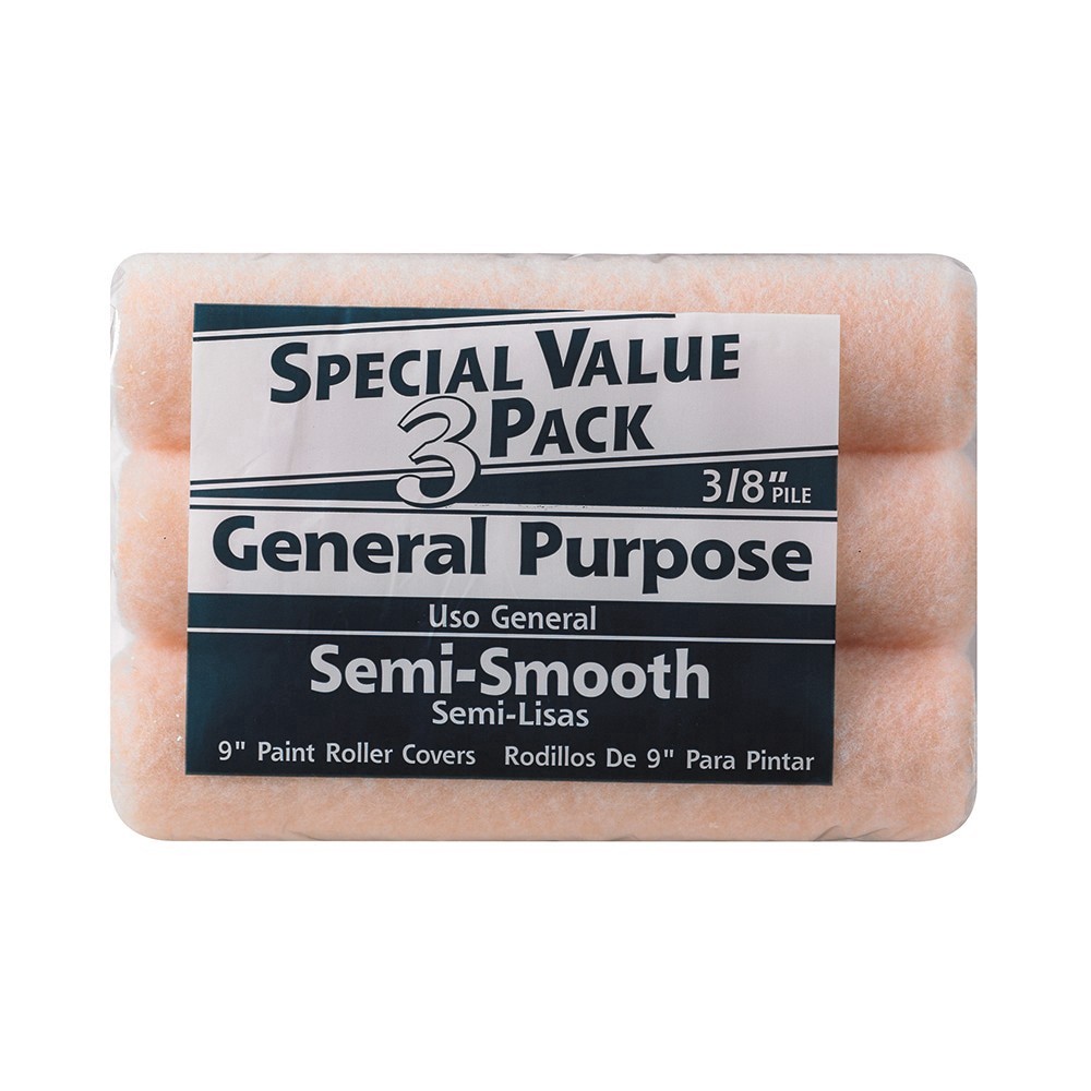 slide 1 of 1, Bestt Liebco General Purpose Semi-Smooth Roller Cover - Pink, 3 ct