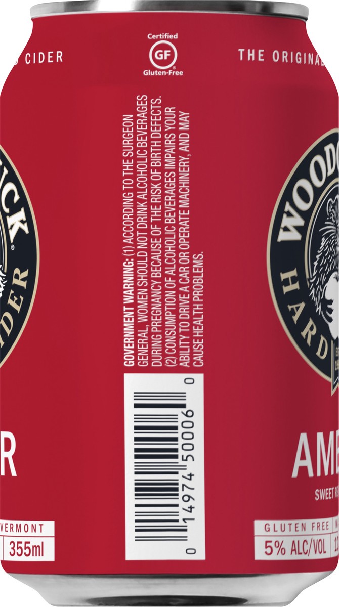 slide 7 of 10, Woodchuck 6 Pack Amber Sweet Red Apple Hard Cider 6 ea, 6 ct; 12 oz