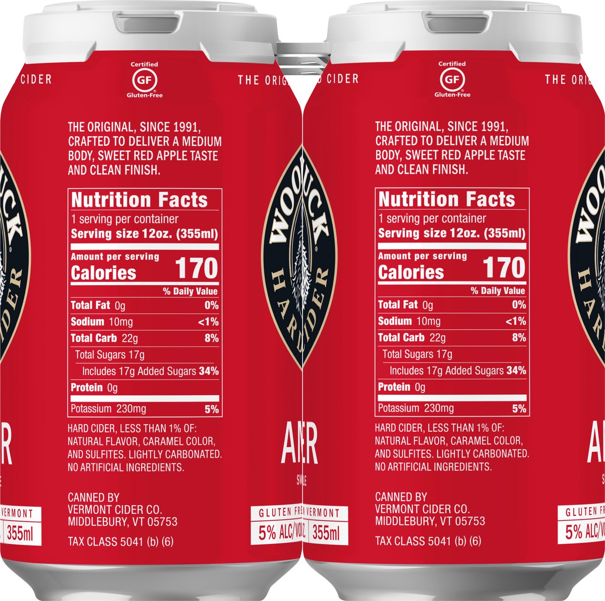 slide 5 of 10, Woodchuck 6 Pack Amber Sweet Red Apple Hard Cider 6 ea, 6 ct; 12 oz