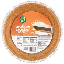 Food Club 9-Inch Graham Cracker Pie Crust 6 oz