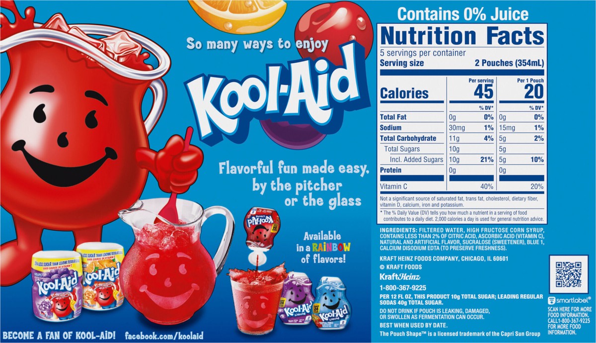 slide 8 of 9, Kool-Aid Kool Aid Jammers Tropical Punch Kids Drink Juice Box Pouches, 10 PK
