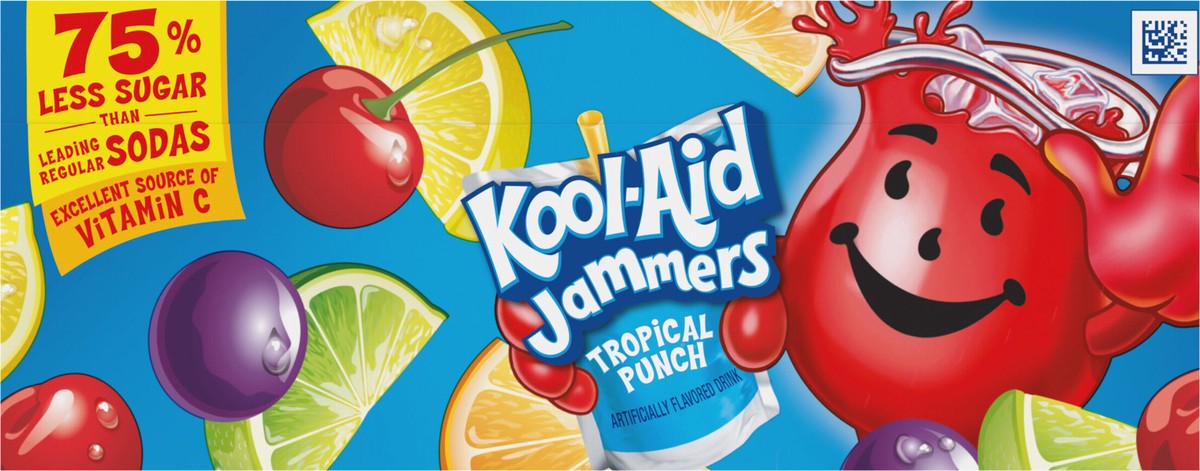 slide 2 of 9, Kool-Aid Kool Aid Jammers Tropical Punch Kids Drink Juice Box Pouches, 10 PK