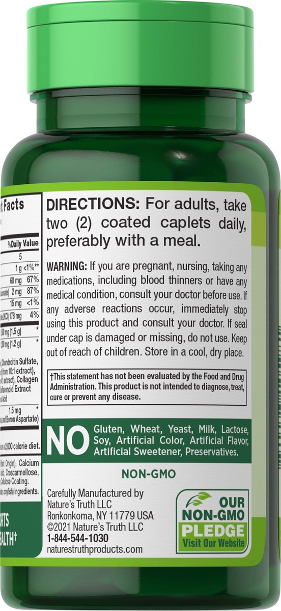 slide 3 of 5, Nature's Truth Natures Truth Triple Strength Glucosmine Chrondrotn, 60 ct