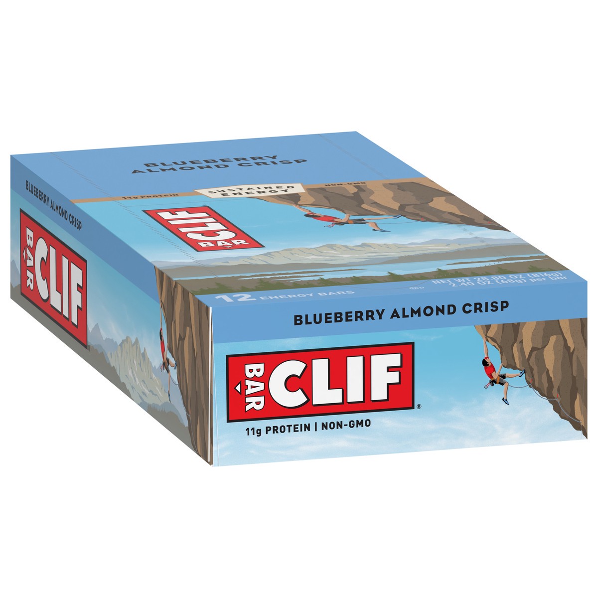 slide 2 of 9, CLIF BAR - Blueberry Almond Crisp - Made with Organic Oats - 11g Protein - Non-GMO - Plant Based - Energy Bars - 2.4 oz. (12 Count), 28.8 oz