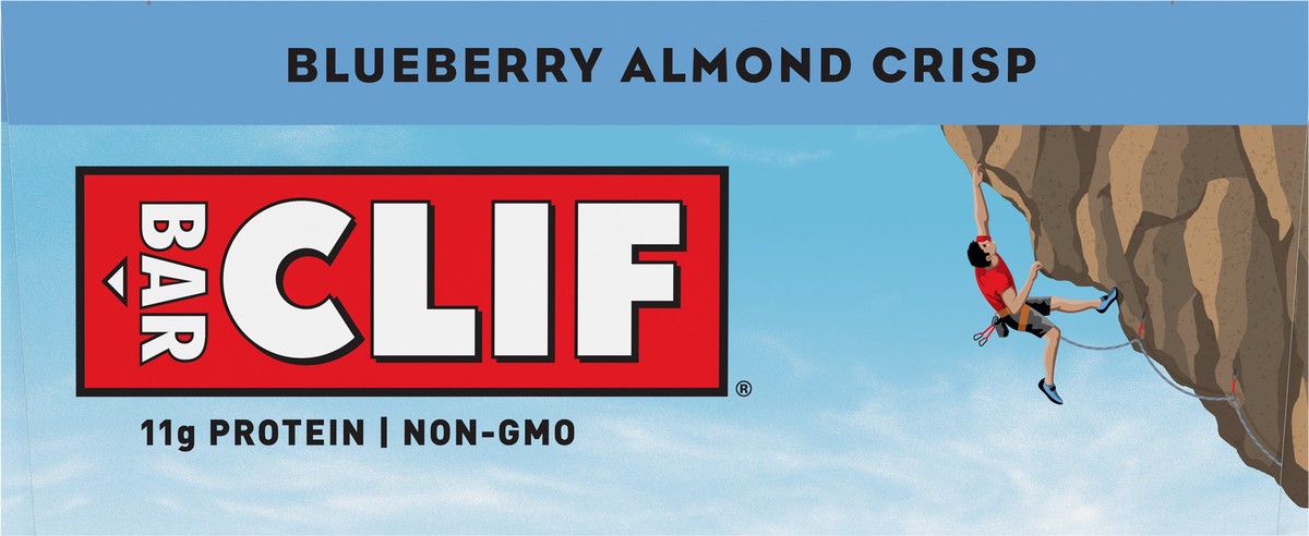 slide 5 of 9, CLIF BAR - Blueberry Almond Crisp - Made with Organic Oats - 11g Protein - Non-GMO - Plant Based - Energy Bars - 2.4 oz. (12 Count), 28.8 oz