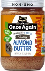 Once Again Unsweetened & Roasted Creamy Almond Butter 16 oz