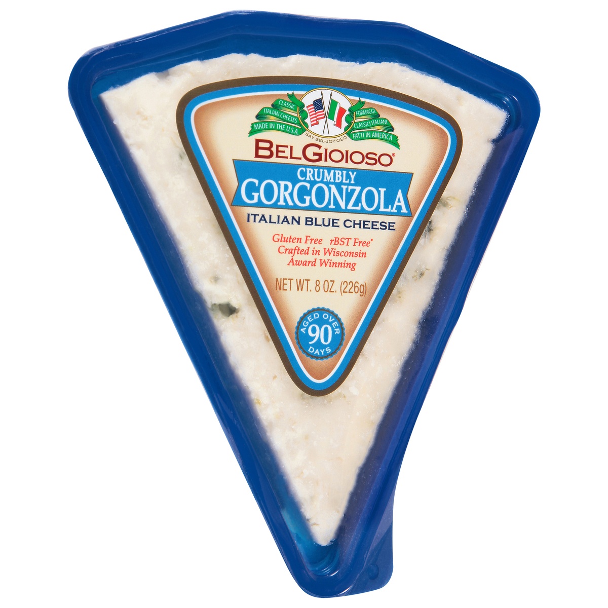 slide 1 of 1, BelGioioso Gorgonzola Cheese Wedge, 8 oz, 8 oz