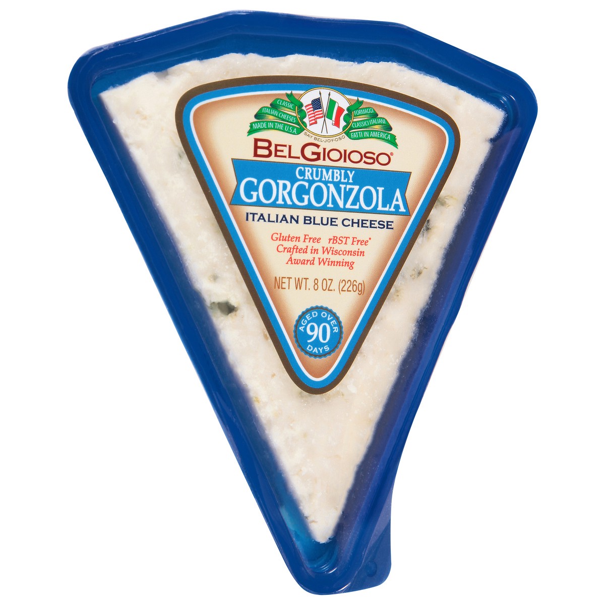 slide 6 of 13, BelGioioso Cheese, Italian Blue, Crumbly Gorgonzola, 8 oz
