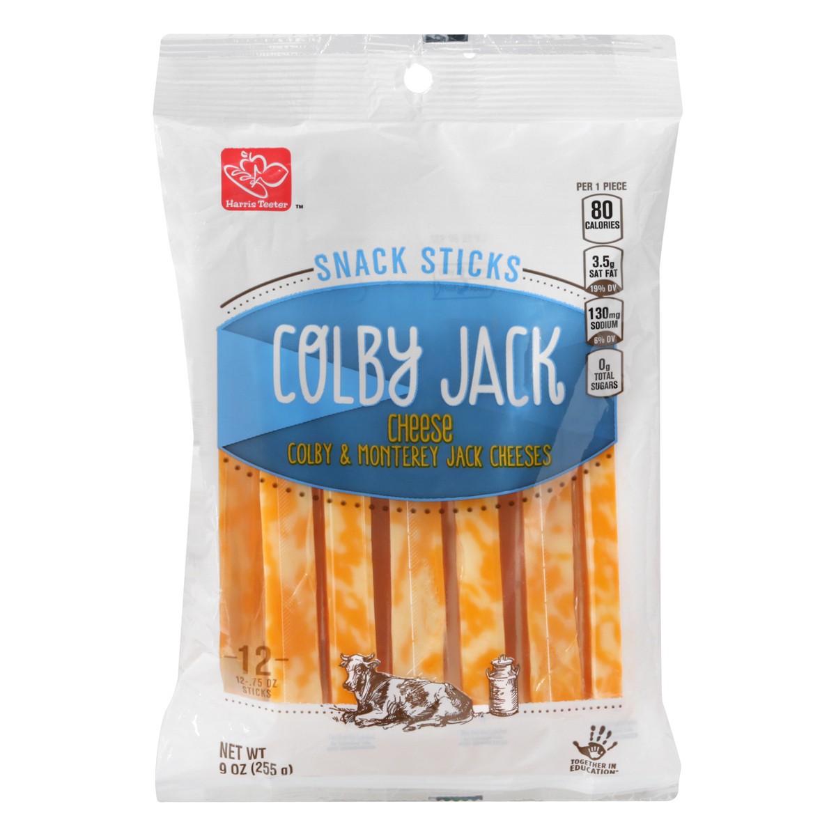 slide 1 of 10, Harris Teeter Colby Jack Cheese Sticks, 9 oz