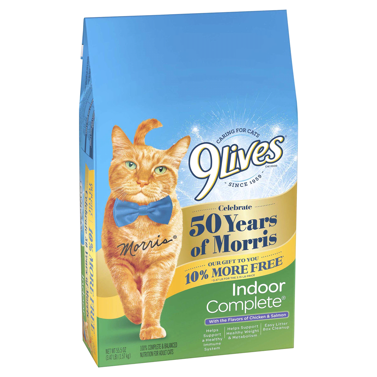 slide 1 of 4, 9Lives Indoor Complete Cat Food, 3.47 lb