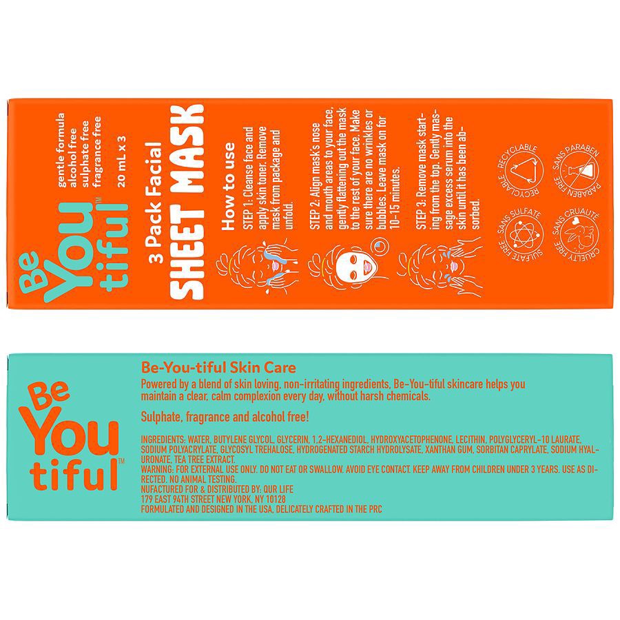 slide 3 of 3, Beyoutiful Face Mask 3pk, 60 ml