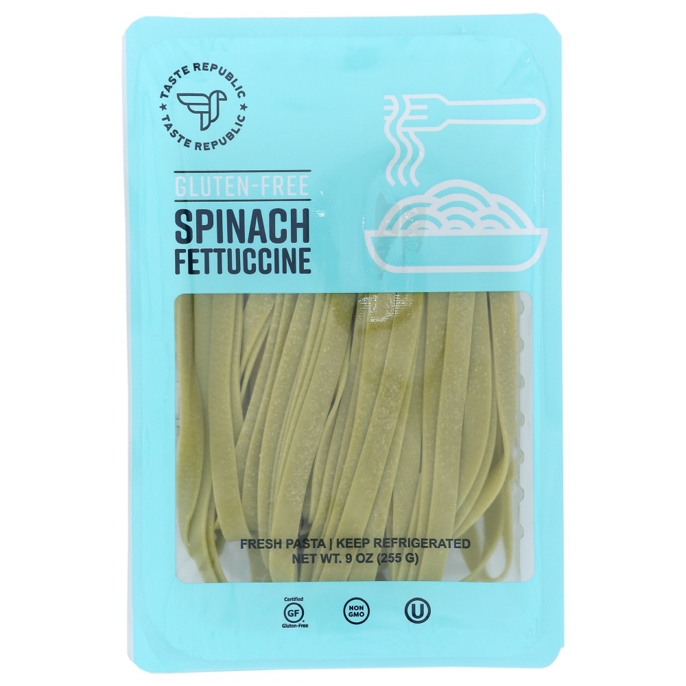 slide 1 of 1, Taste Republic Spinach Fettucine Pasta Gluten Free, 9 oz