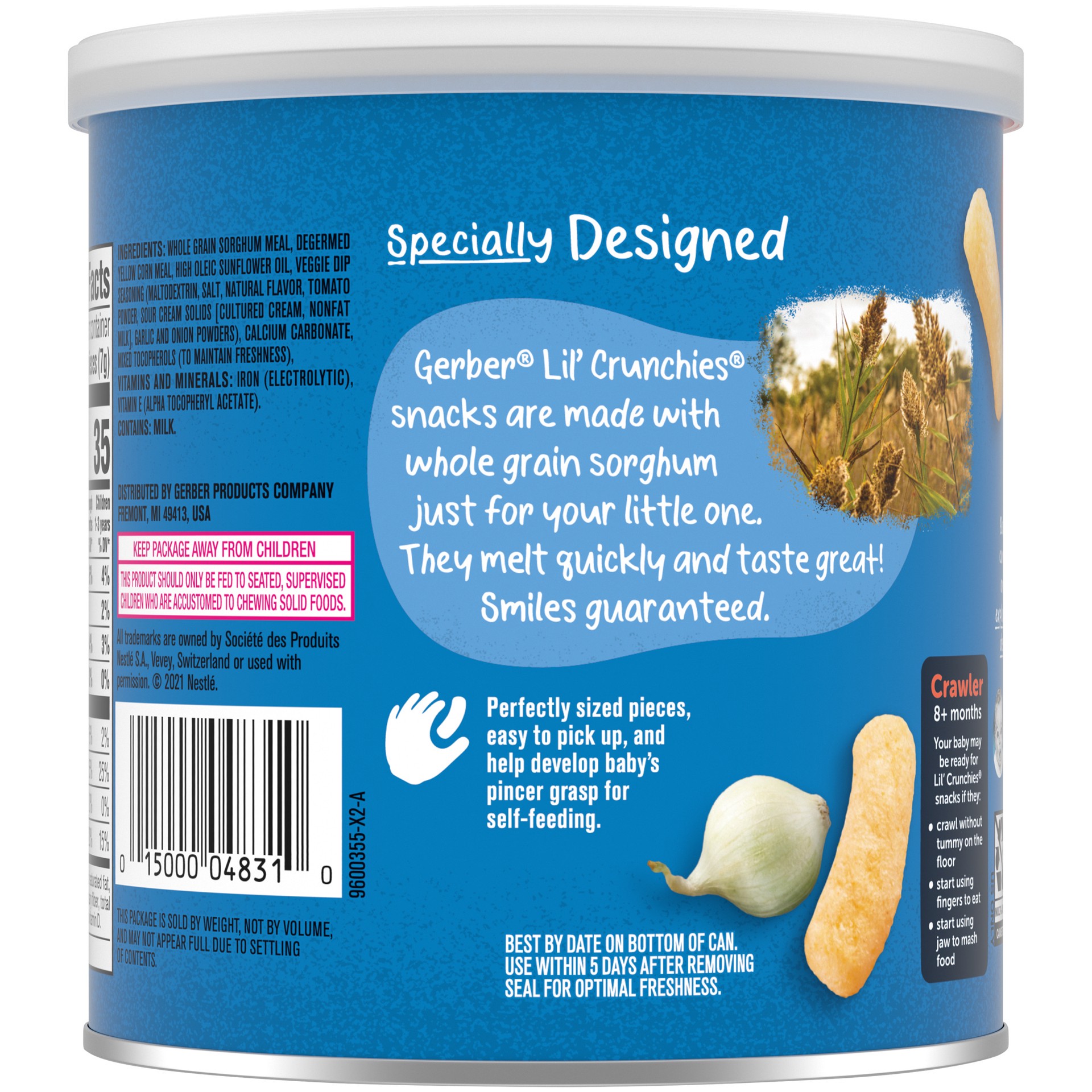 slide 4 of 5, Gerber® Lil' Crunchies® veggie dip, 1.48 oz