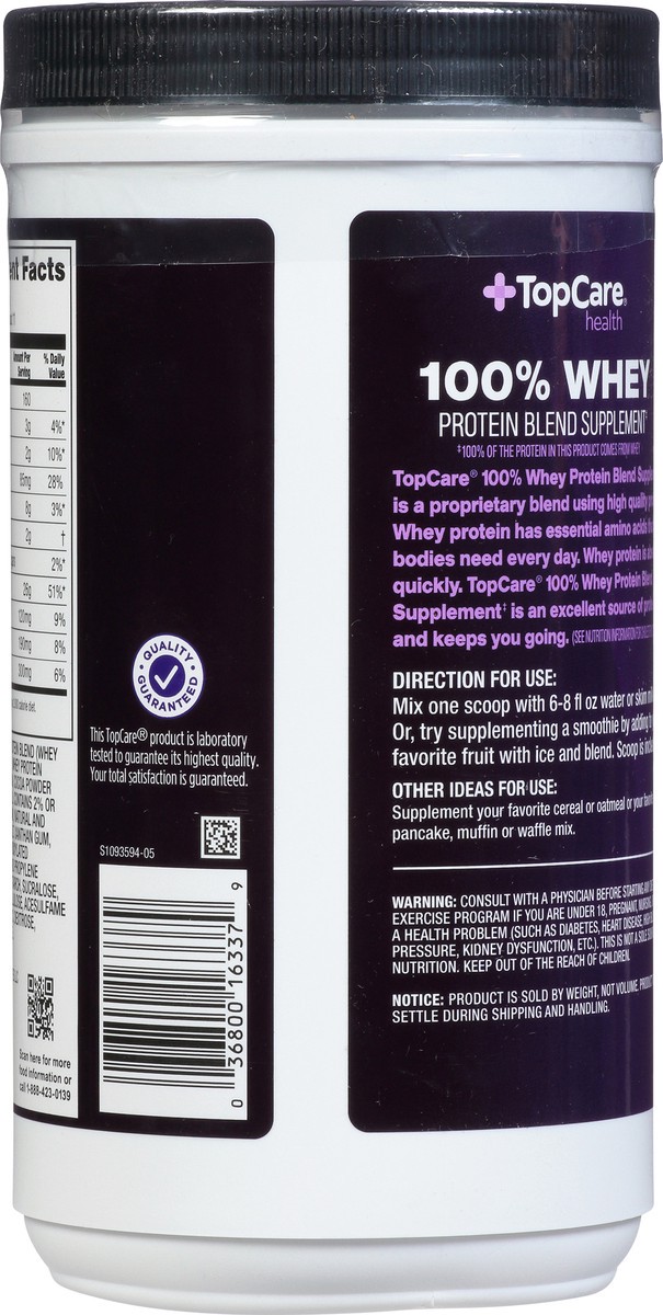 slide 4 of 9, TopCare Health 100% Whey Chocolate Protein Blend Supplement 16 oz, 16 oz
