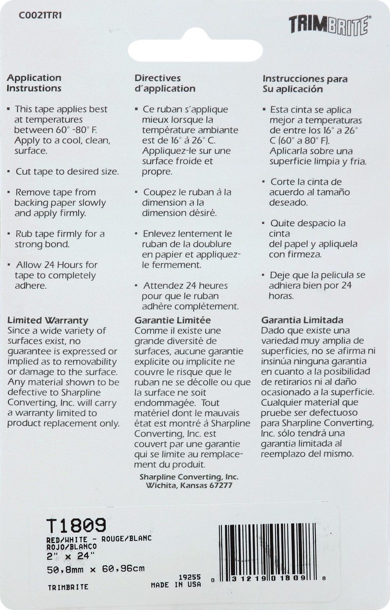 slide 3 of 7, Trimbrite Reflective Tape 1 ea, 1 ct
