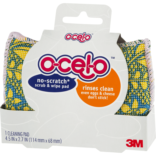 slide 3 of 10, ocelo Scrub and Wipe No-Scratch Cleaning Pad, 1 ct