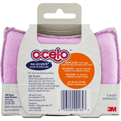 slide 7 of 10, ocelo Scrub and Wipe No-Scratch Cleaning Pad, 1 ct