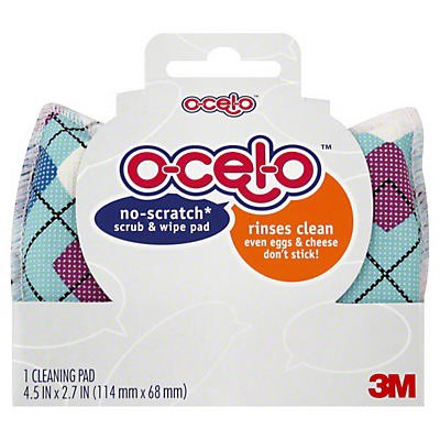 slide 1 of 10, ocelo O-Cel-O No-Scratch Scrub & Wipe Pad, 1 ct