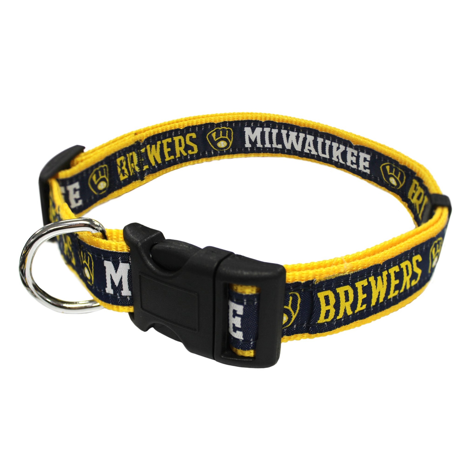 slide 1 of 1, Pets First Milwaukee Brewers Collar, LG