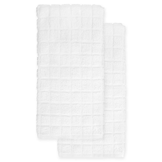 slide 1 of 1, KitchenSmart Colors Solid Kitchen Towels - White, 2 ct